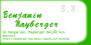 benjamin mayberger business card